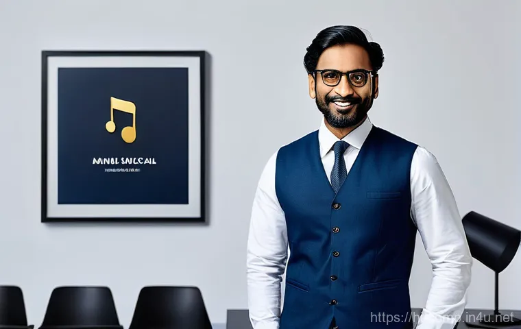 작곡가 자격증과 SNS 활용법 - **Prompt:** A charismatic and stylish young South Asian female composer, in her late twenties, enthu...