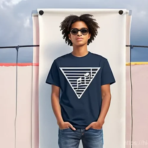 작곡가 자격증 취득 후 커리어 변화 - **Prompt:** A young, determined musician, dressed in stylish but modest contemporary clothing (such ...