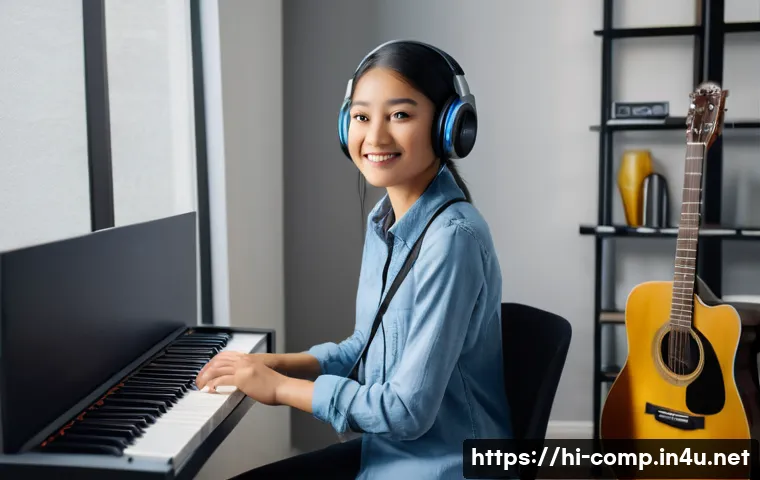 작곡가 자격증과 음악 교육 사업 - **Prompt 1: Professional Online Music Educator**
    "A well-composed, high-resolution image featuri...